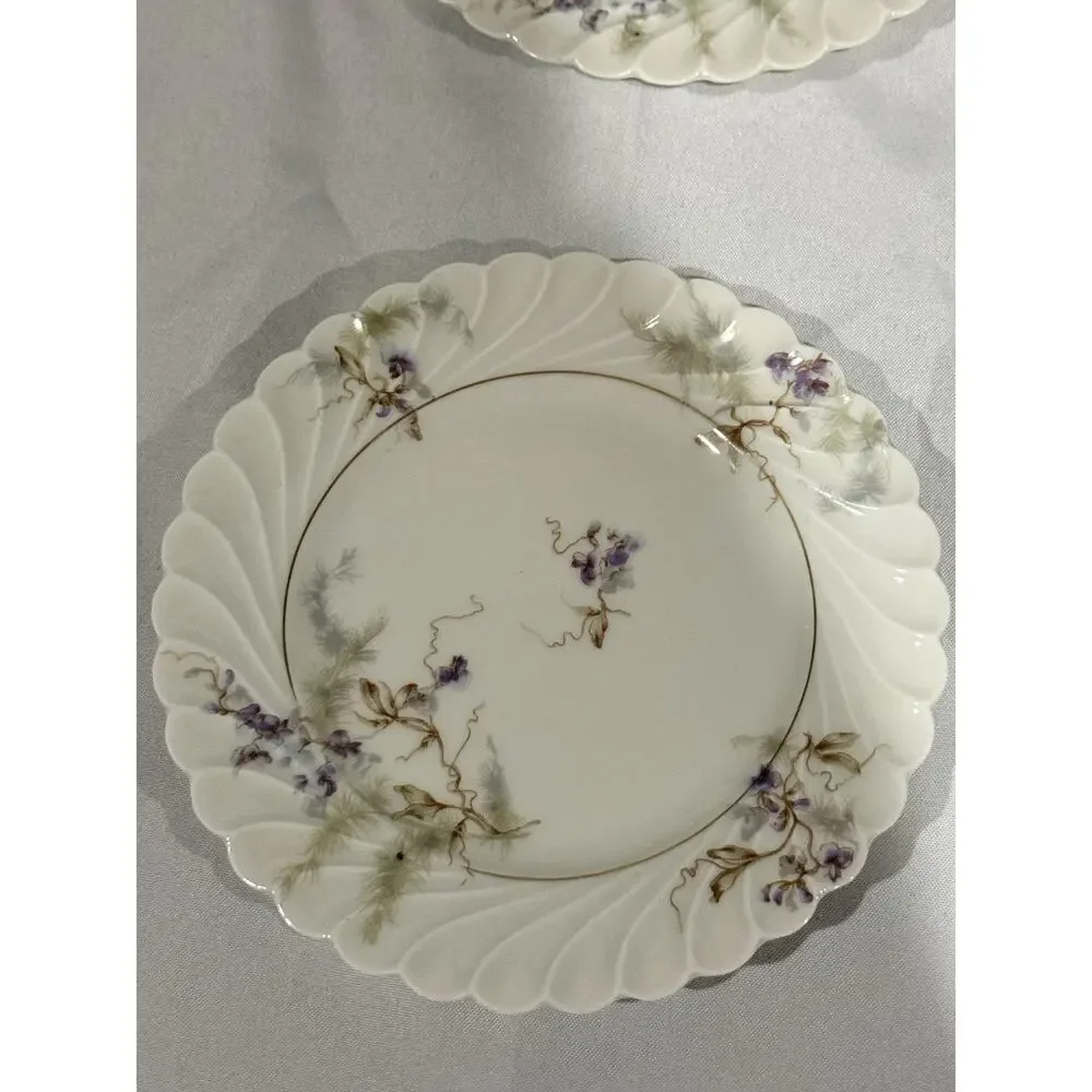 Set of 4 Haviland Limoges France Orsay Salad Plates, 6 inches